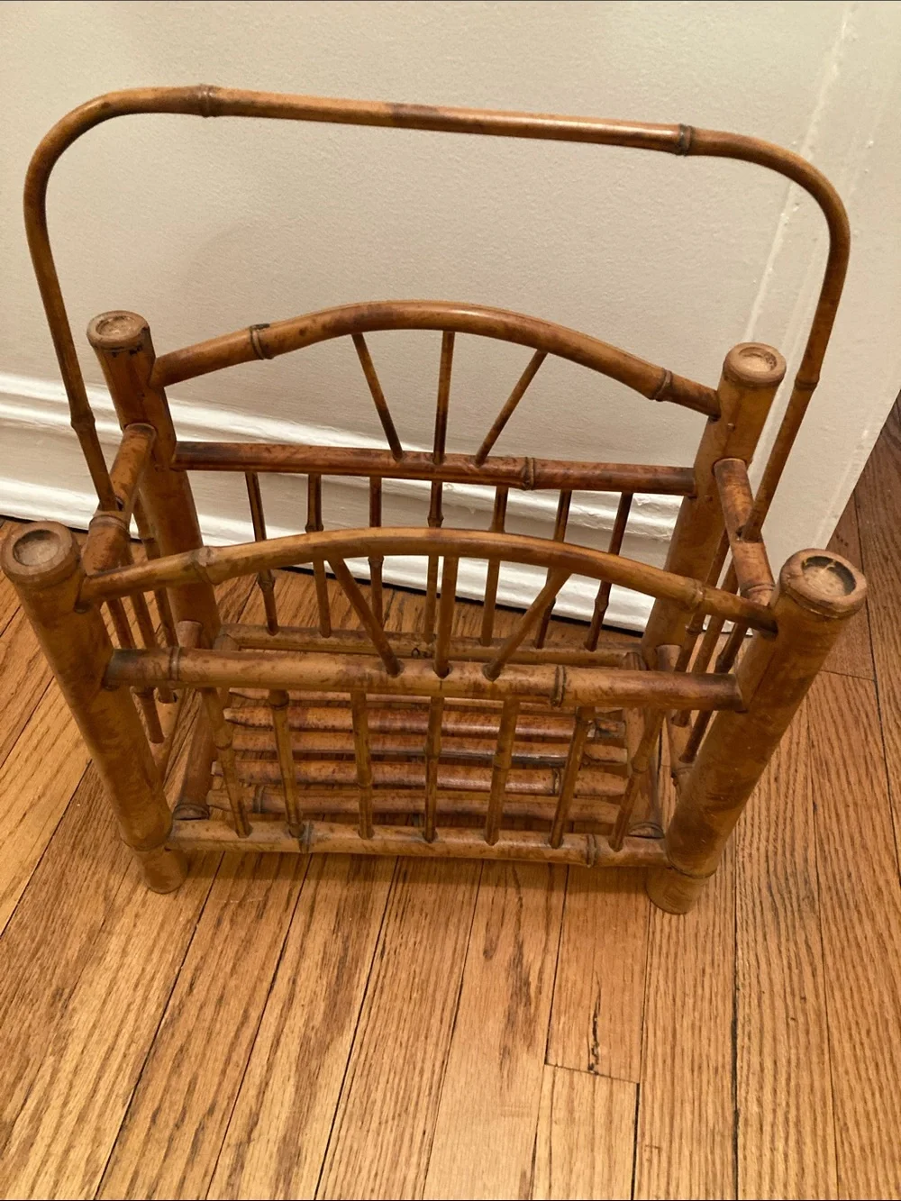 Fabulous 1920 -1930 original bamboo magazine rack